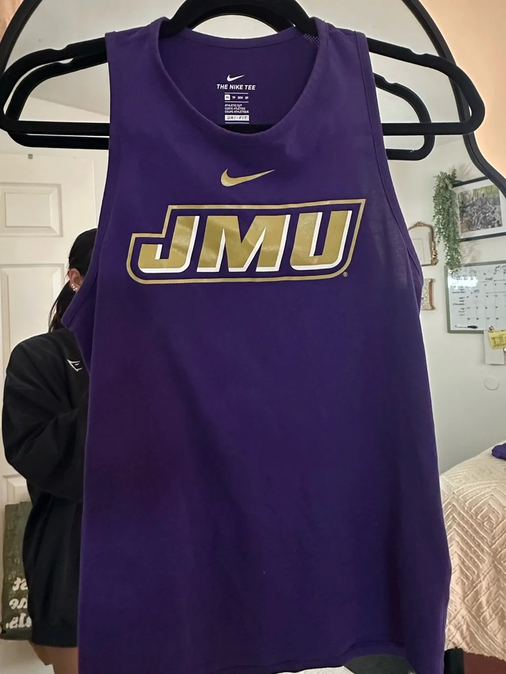 Sale! Nike Purple JMU Sleeveless Athletic Tank with Gold Logo